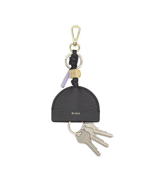 Кожен ключодържател в черно Santorini снимка