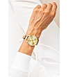 Златист дамски часовник с ефектна верижка-1 снимка