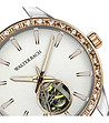 Дамски часовник в бяло, златисто и сребристо-2 снимка