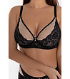 Сутиен с меки чашки в черно и цвят пудра Izera-2 снимка