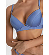 Син сутиен с повдигащ ефект и с естествена коприна Crevia-2 снимка