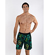 Мъжки плажни шорти със зелен принт Heros-1 снимка