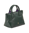 Дамска чанта от естествена кожа в тъмнозелено Ibiza-1 снимка