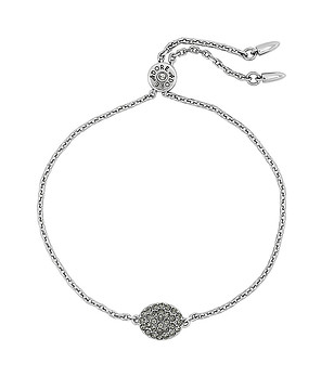 Дамска сребриста гривна с кристали снимка