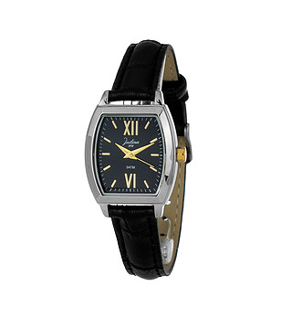 Дамски часовник в сребристо и черно снимка