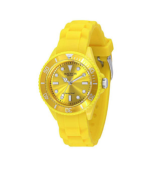 Unisex часовник в жълто снимка