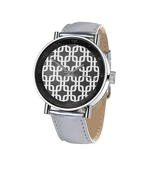 Unisex часовник в сребристо и черно снимка