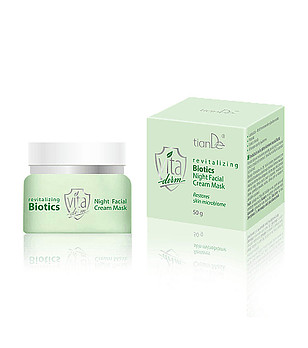 Ревитализираща нощна крем маска за кожата на лицето Biotics 50 г снимка