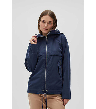 Дамско тъмносиньо яке снимка