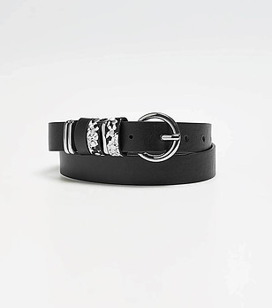 Черен дамски колан снимка