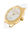 Дамски часовник в бяло и розовозлатисто-1 снимка