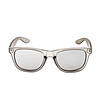 Unisex слънчеви очила със сива прозрачна рамка-1 снимка