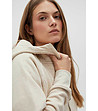 Дамски суитшърт в светлобежово с памук-4 снимка