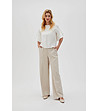 Дамски светлобежов панталон-0 снимка