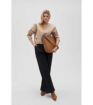 Голяма кафява дамска чанта снимка