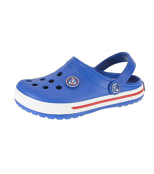 Сини детски гумени чехли снимка