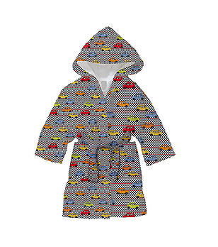 Детски халат с принт Бързи коли от 2 до 6 год снимка