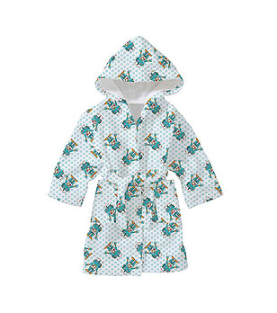 Детски халат с принт Роботи 2-4 г снимка