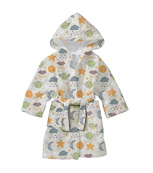 Бебешки халат с принт Mini dreams 1-2 г снимка