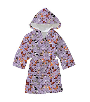 Детски халат с принт Любимци 4-6 г снимка