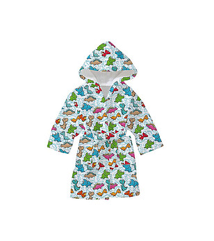 Детски халат с принт Бебе Дино 6-8 г снимка