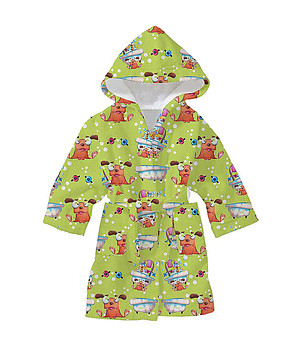 Детски халат с принт Палавници 6-8 г снимка
