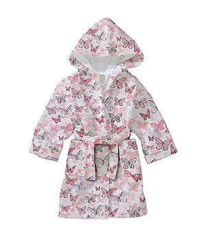 Детски халат с принт Пеперуди 8-10 г снимка