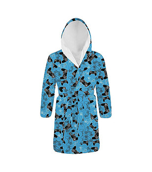 Детски халат с принт Геймър 8-10 г снимка