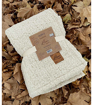 Меко одеяло в цвят крем Lama 150х200 см снимка