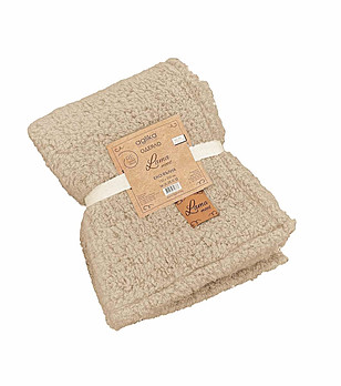 Меко одеяло в цвят капучино Lama 150х200 см снимка