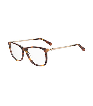 Дамски рамки за очила в кафява хавана и златисти дръжки снимка