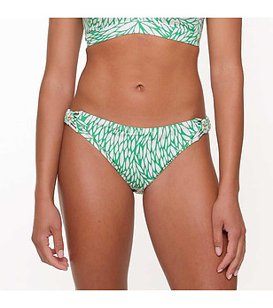 Долнище на бански в бяло и зелено снимка