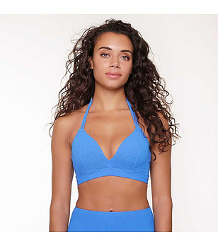 Синьо горнище на бански снимка