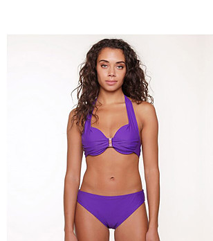 Бански от 2 части в лилаво снимка