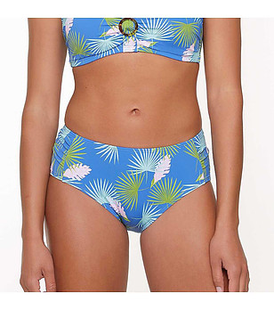 Долнище на бански в синьо с принт снимка