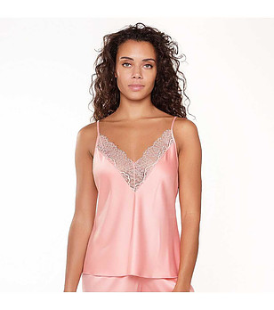 Горнище на пижама в цвят корал снимка