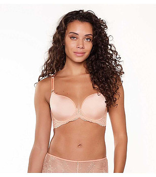 Сутиен в цвят кайсия с ефектен гръб снимка