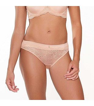 Бикини с дантела в цвят кайсия снимка