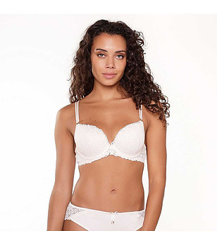 Сутиен в цвят пудра с повдигащ ефект и гел подплънки снимка