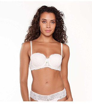 Сутиен тип балконет в цвят пудра снимка