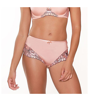 Боксерки с висока талия в нюанс на цвят сьомга снимка