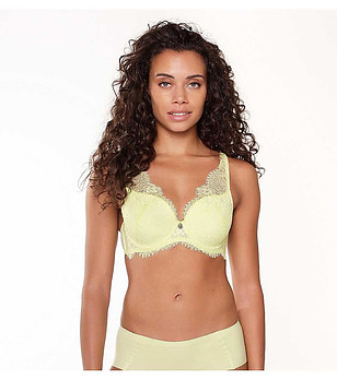 Жълт сутиен с дантела снимка