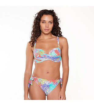 Многоцветно горнище на бански с принт снимка