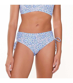 Долнище на бански с пейсли принт в синьо снимка