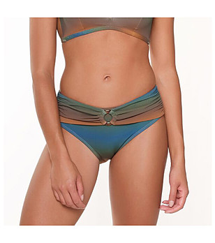 Долнище на бански в преливащи кафяво и синьо снимка