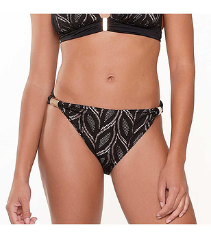 Долнище на бански в черно и бежово снимка