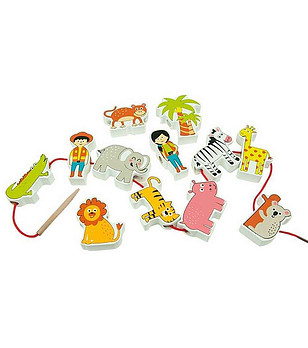 Дървени фигури за нанизване Джунгла снимка