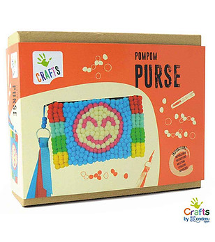 Направи сама портмоне с помпони снимка