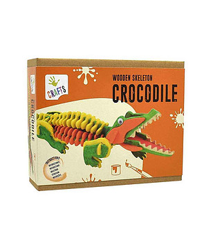 Скелет на крокодил - дървен 3D пъзел снимка