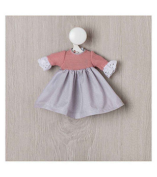 Дрехи за кукла Силия 30 см - рокля с дантели снимка